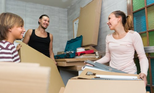 Packing and loading household items for a move in Swiss Cottage