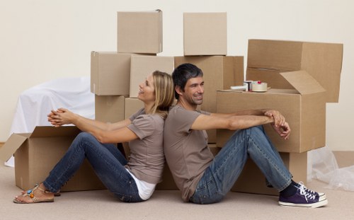 Organised moving boxes and packing materials for Swiss Cottage customers