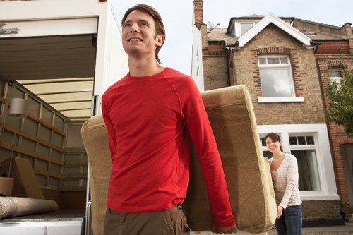 Careful furniture handling by a professional man and van team