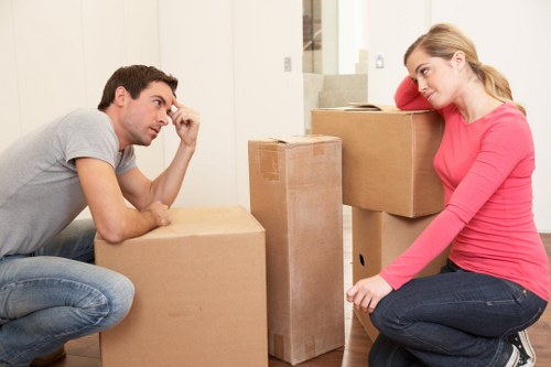 Loading boxes and furniture for a Swiss Cottage move